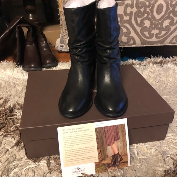 Patricia Nash Monte Leather Slouch Mid-Calf Boho Western Heeled Boot Size 9.5 - Picture 11 of 13